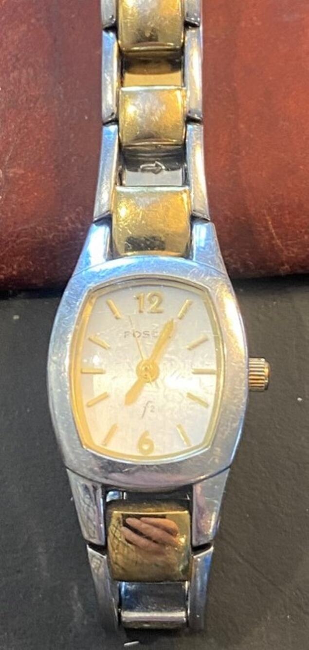 Women's 17mm Two Tone Fossil F2 Watch